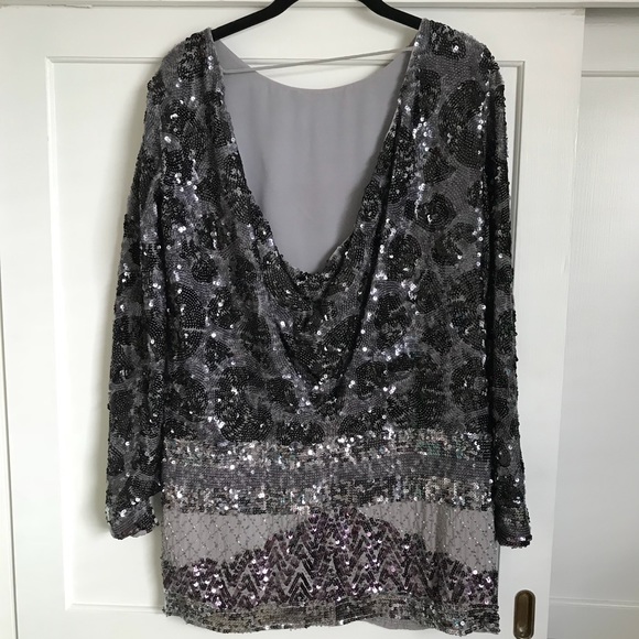 BCBG MaxAzria Sequin Shift Dress (New Years Eve) - Picture 2 of 8